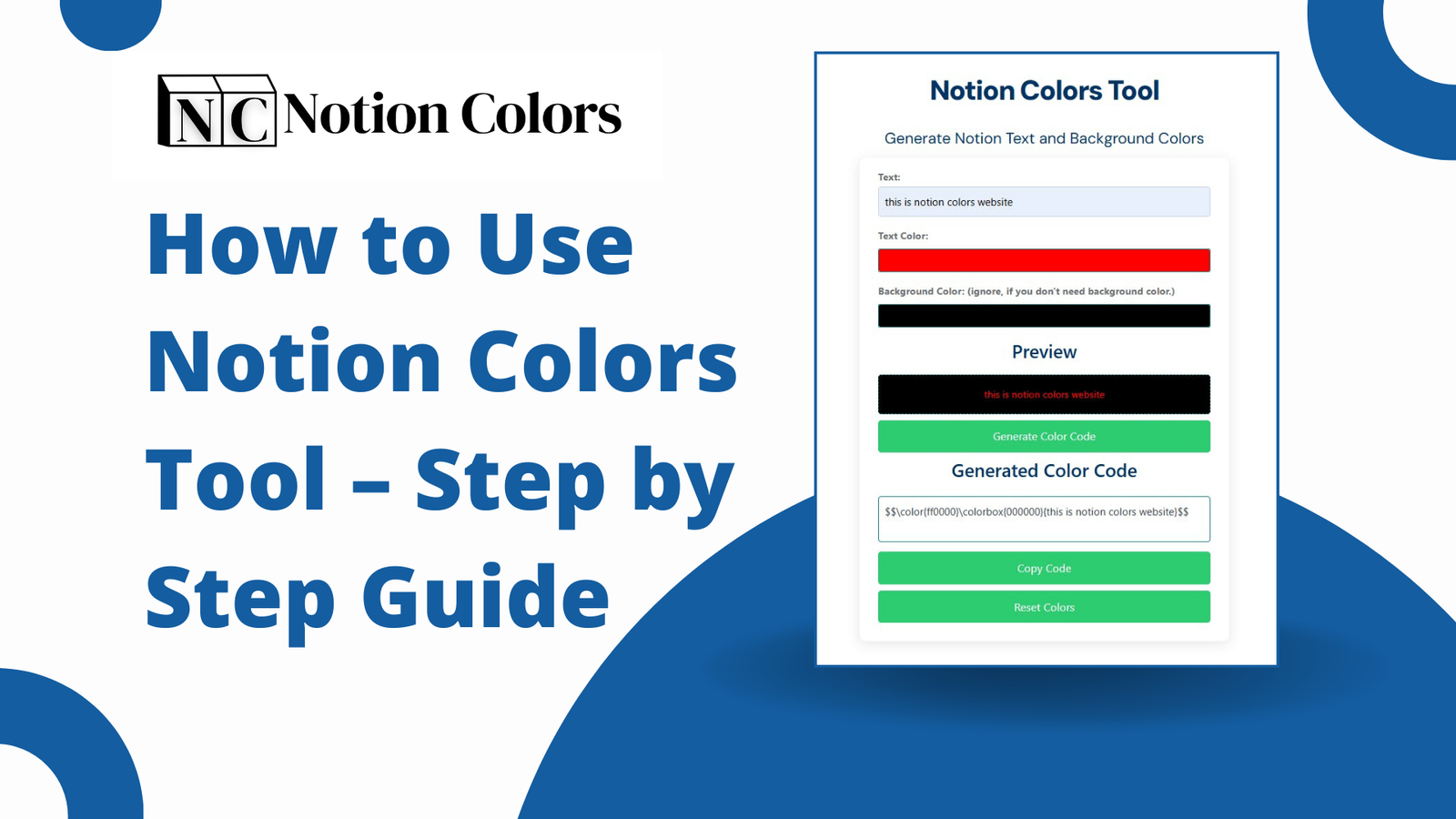 How to Use Notion Colors Tool – Step by Step Guide