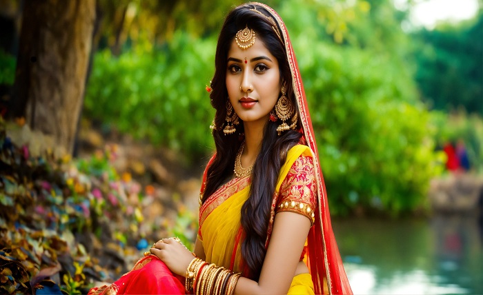 শাড়ি পরা পিক মেয়েদের